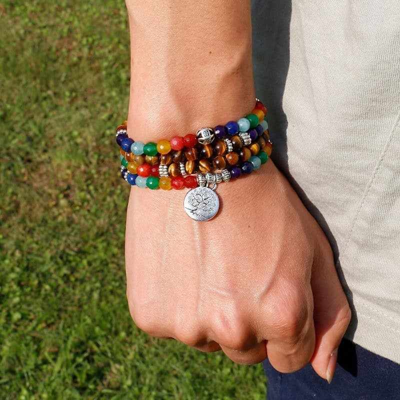 bracelet mala 7 chakra