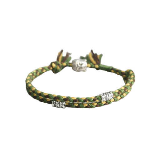 bracelet tibetain fait main vert
