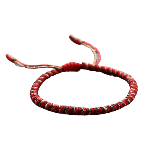 bracelet de la chance fait main rouge