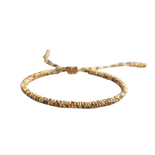 bracelet de la chance tresse jaune