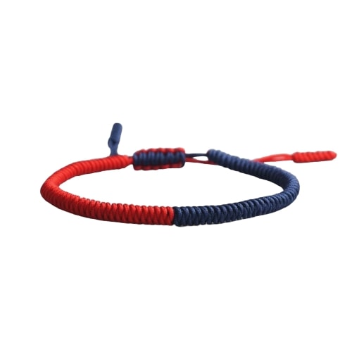 Bracelet De La Chance Bicolore Rouge Bleu