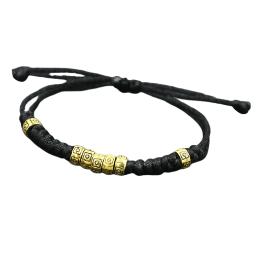 bracelet porte bonheur tibetain noir
