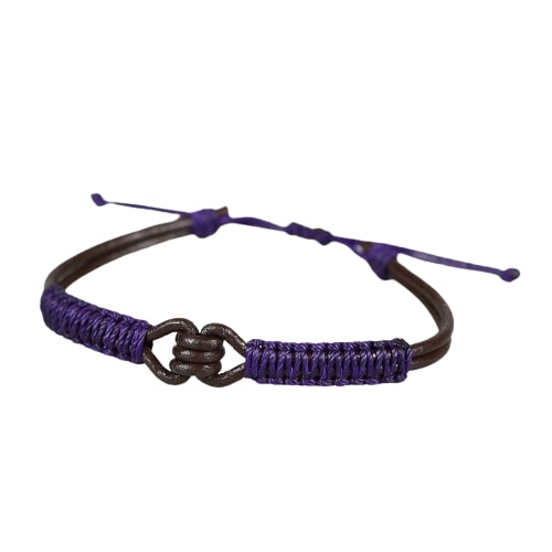 bracelet tibétain anti stress violet