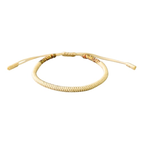bracelet tibétain beige