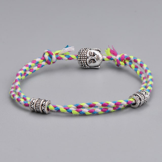 Ethnique Tib Tain Bouddha T Te Tiss E Amulette Multicolore Bracelets Bracelets Pour Femmes Hommes Fait 3.jpg 640x640 3