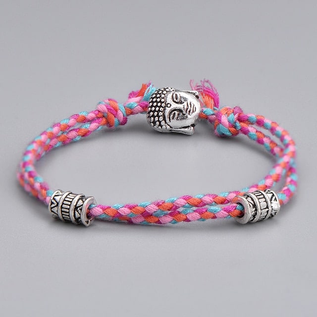 Ethnique Tib Tain Bouddha T Te Tiss E Amulette Multicolore Bracelets Bracelets Pour Femmes Hommes Fait 5.jpg 640x640 5