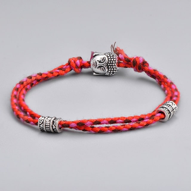 Ethnique Tib Tain Bouddha T Te Tiss E Amulette Multicolore Bracelets Bracelets Pour Femmes Hommes Fait 7.jpg 640x640 7