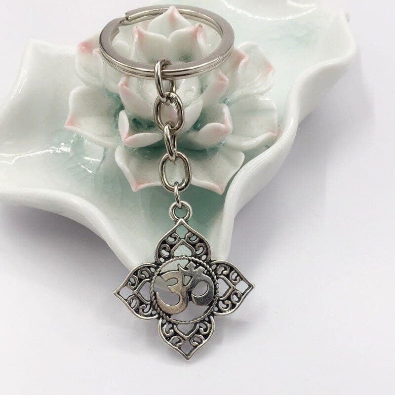 Filigrane Ohm Om Aum Bouddha Lotus Pendentif En Argent Porte Cl S Bouddhiste Yoga Porte Cl 1