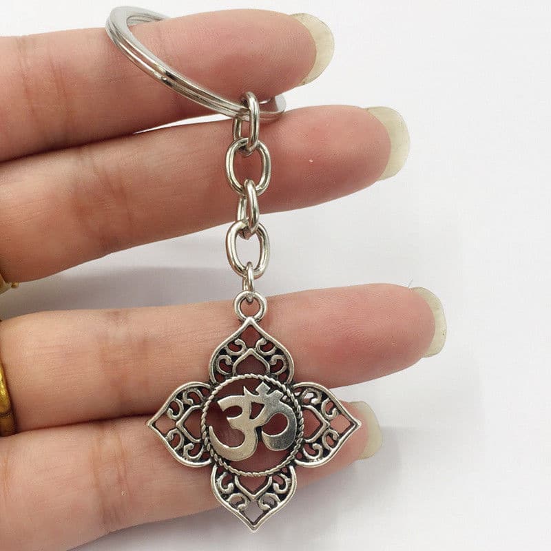 Filigrane Ohm Om Aum Bouddha Lotus Pendentif En Argent Porte Cl S Bouddhiste Yoga Porte Cl