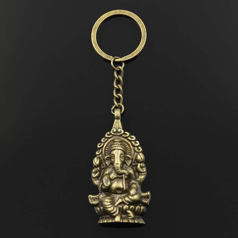 Nouveau Mode Porte Cl S 62x32mm Ganesha Bouddha L Phant Pendentifs Bricolage Hommes Bijoux Voiture Porte 1