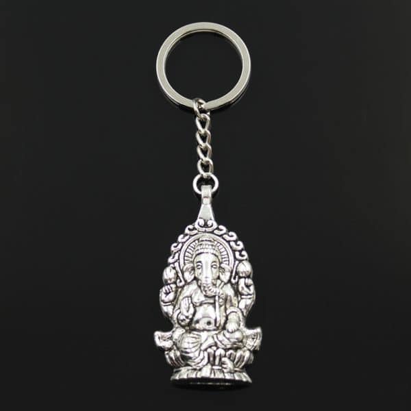 Nouveau Mode Porte Cl S 62x32mm Ganesha Bouddha L Phant Pendentifs Bricolage Hommes Bijoux Voiture Porte