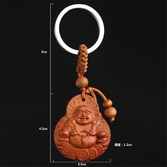Nouveaut Bijoux Chanceux P Che Bois Sculpture Boucle Bouddha Pendentif Porte Cl S Pour Voiture Sac.jpg 640x640
