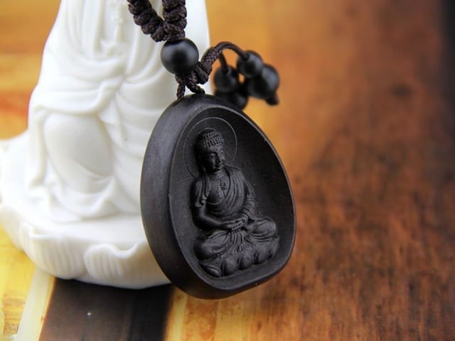 Personnalit Cl De Voiture Pendentif Bois Mode Noir Amitabha Bouddha Sculpture Palissandre Bouddhiste Porte Cl S 1.jpg 640x640 1
