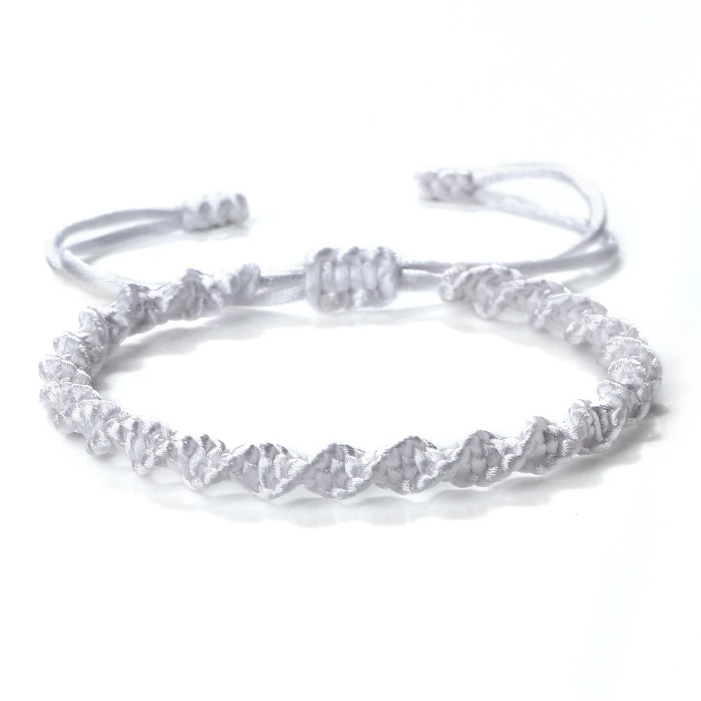 Bracelet Tibétain Bouddhiste – Nœud Porte-Bonheur Tressé