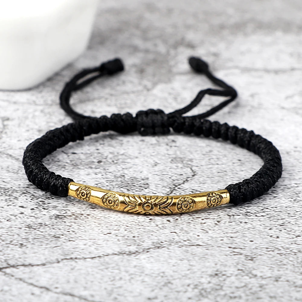 Bracelet Tibétain Bouddhiste – Corde Porte-Bonheur Tressée