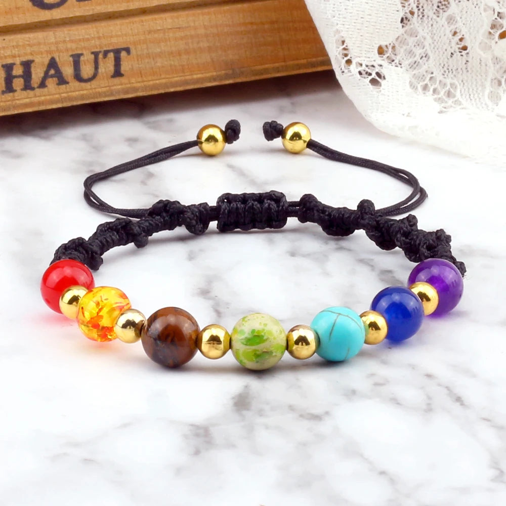 Bracelet tibétain Shamballa – Les 7 Chakras – Harmonie