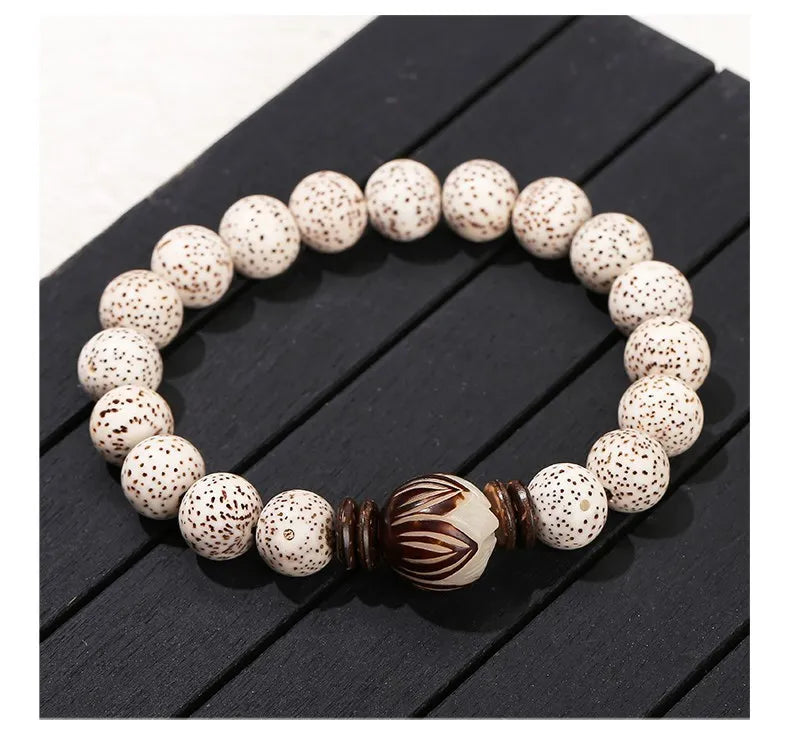 Bracelet tibétain bouddhiste Bodhi – Graine sacrée du lotus