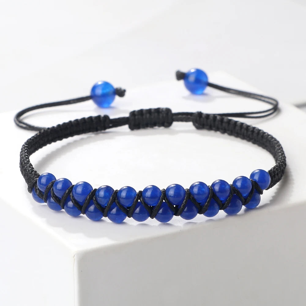 Bracelet Shamballa Tibétain – Pierre Naturelle Tressée