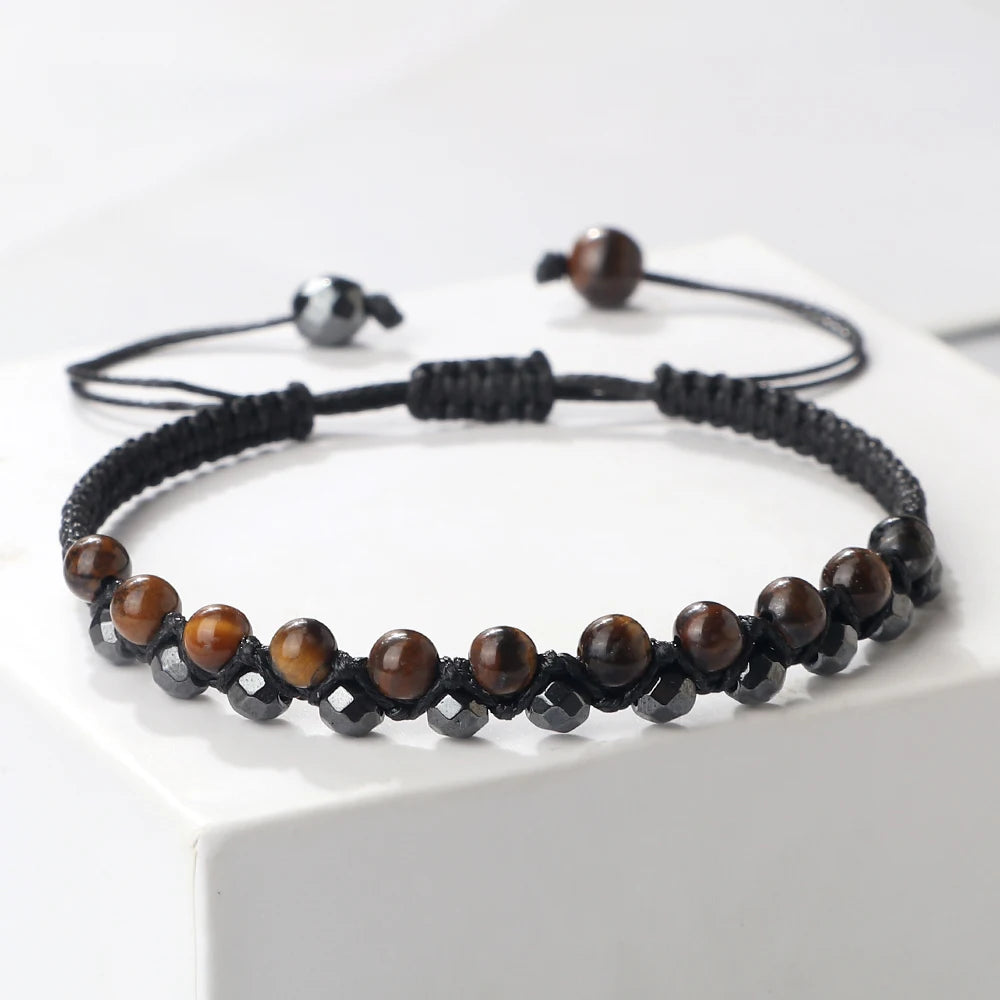 Bracelet Shamballa Tibétain – Pierre Naturelle Tressée