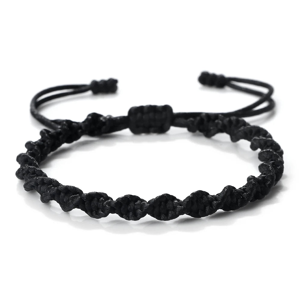 Bracelet Tibétain Bouddhiste – Nœud Porte-Bonheur Tressé