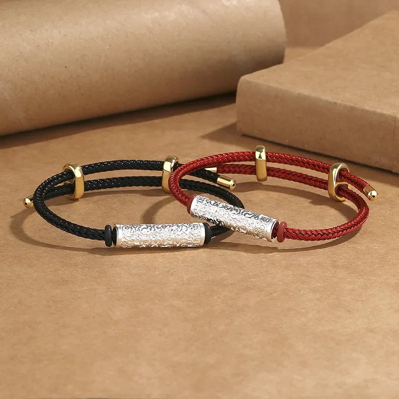 Bracelet Tibétain Bouddhiste – Corde Amulette de Protection