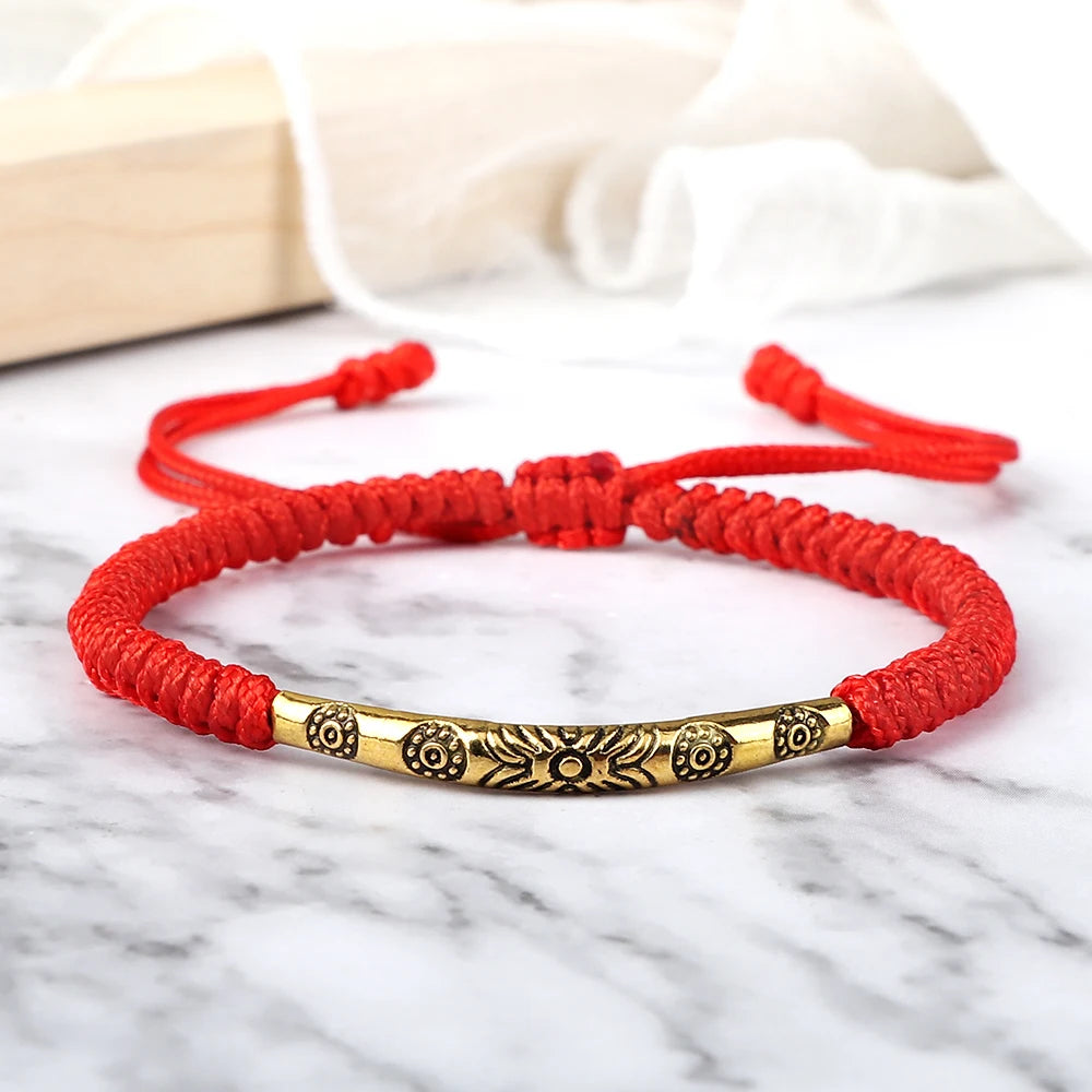 Bracelet Tibétain Bouddhiste – Corde Porte-Bonheur Tressée