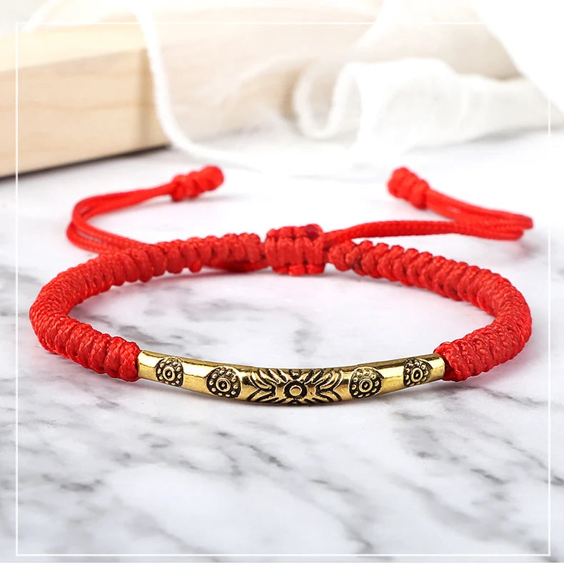 Bracelet Tibétain Bouddhiste – Corde Porte-Bonheur Tressée