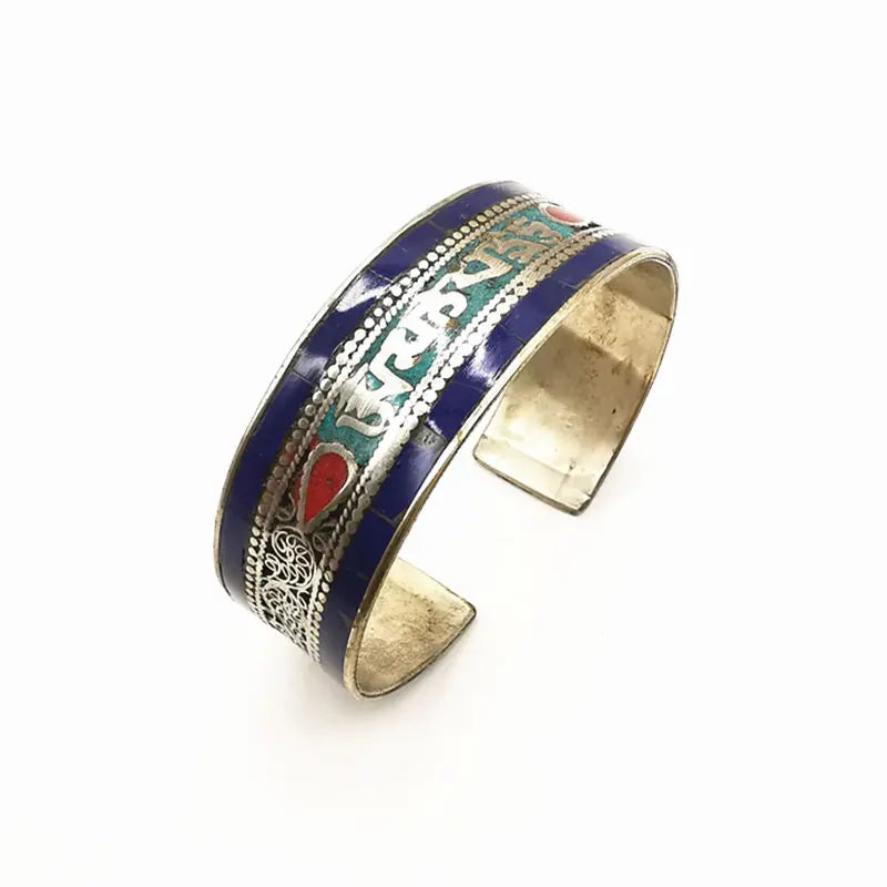 Bracelet Jonc Tibétain Mantra et OM – Alliage de Cuivre