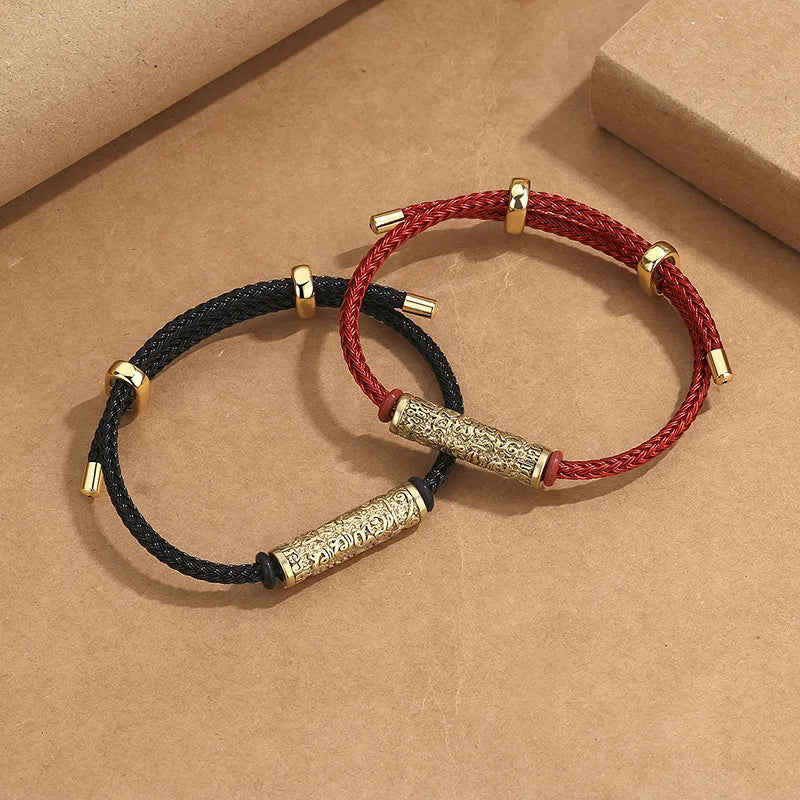 Bracelet Tibétain Bouddhiste – Corde Amulette de Protection