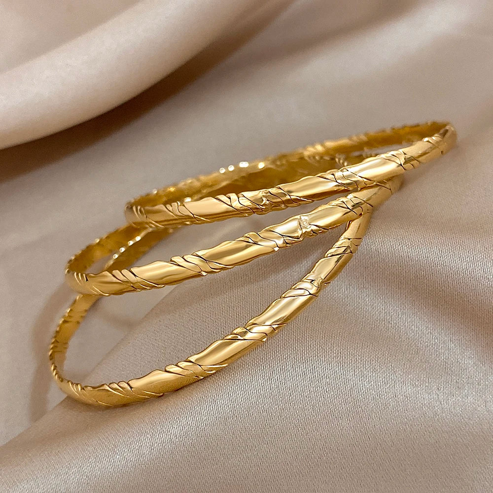 Bracelets Joncs Tibétains – Doré ou Argent Bouddhiste