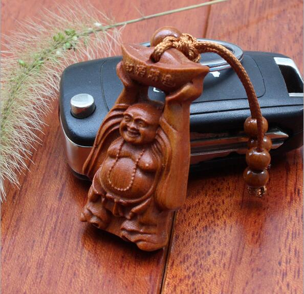 Sculpture Sur Bois Bois De P Che Naturel Port L Argent Porte Cl S Bouddha Porte 2