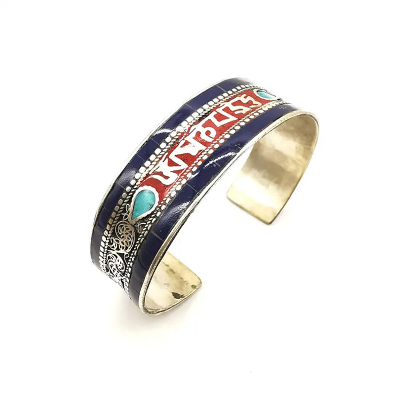 Bracelet Jonc Tibétain Mantra et OM – Alliage de Cuivre