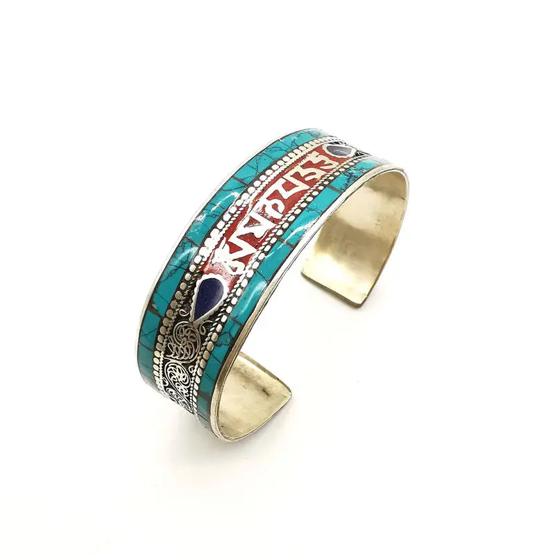 Bracelet Jonc Tibétain Mantra et OM – Alliage de Cuivre