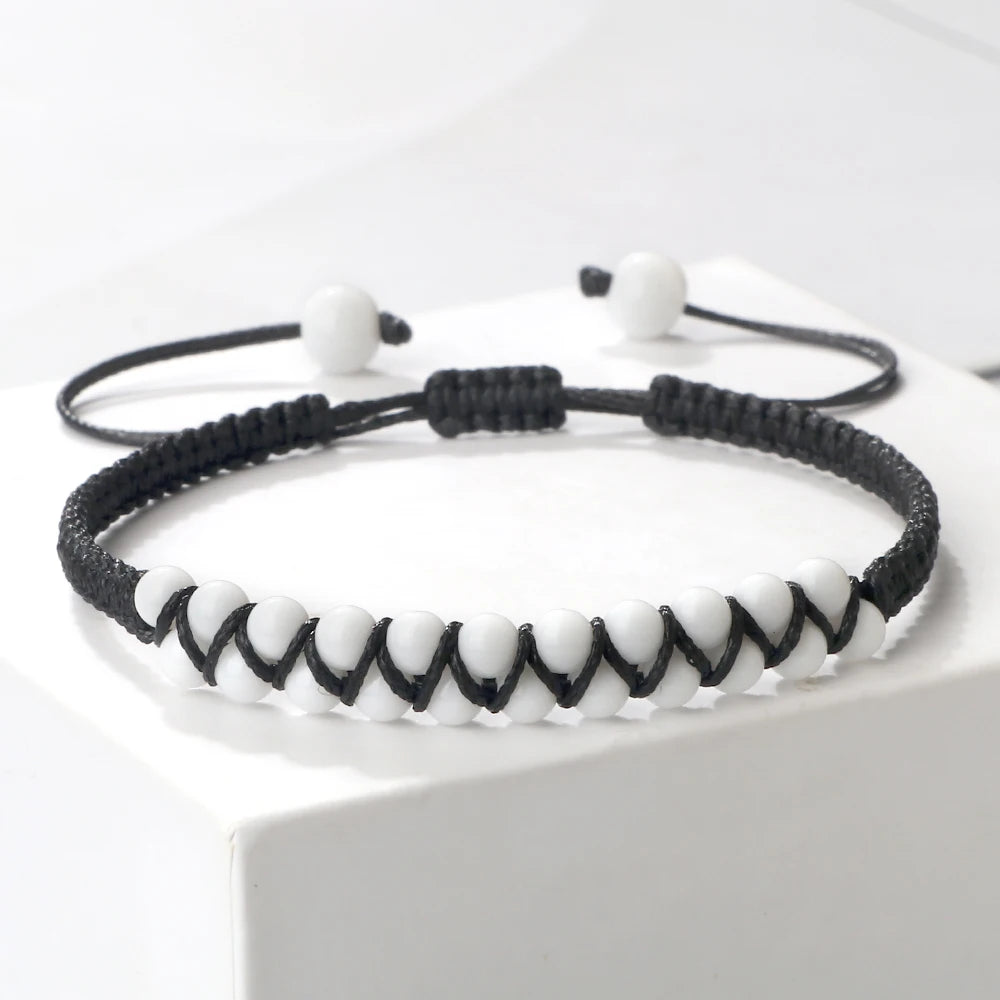 Bracelet Shamballa Tibétain – Pierre Naturelle Tressée