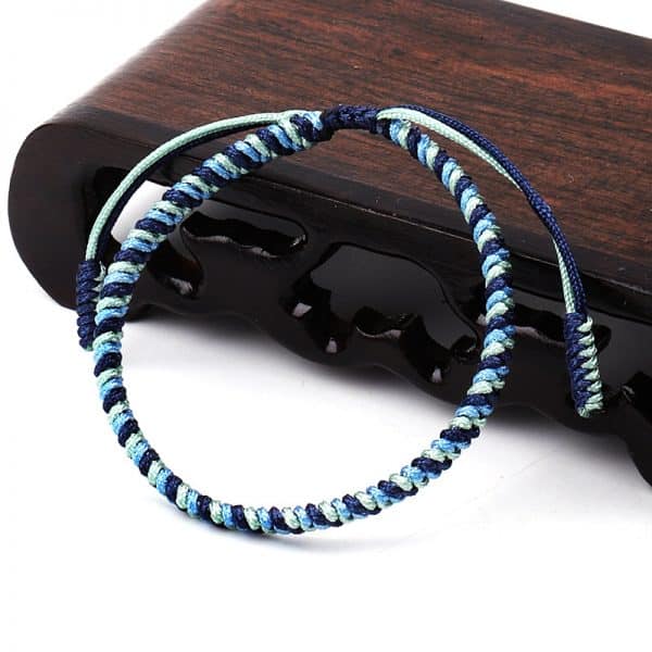 Tib Tain Bouddhiste Chanceux Bracelets Bracelets Pour Hommes Femme La Main Noeuds Rouge Corde Enveloppement Brassard 2