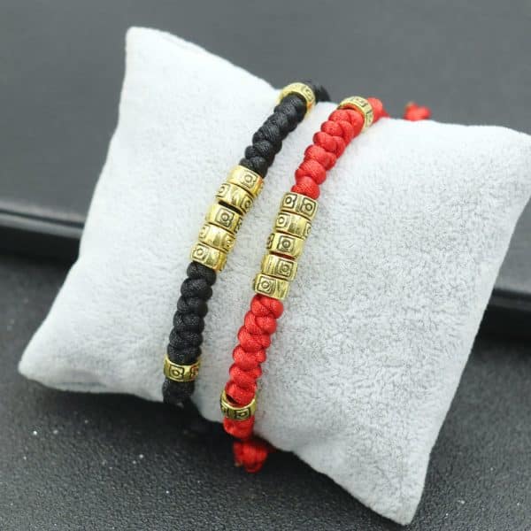 Tib Tain Bouddhiste Corde Tiss Bracelet Hommes Fil Rouge Charme Couple Amiti Bracelets Pour Femmes Fille 2