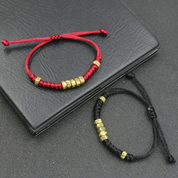 Tib Tain Bouddhiste Corde Tiss Bracelet Hommes Fil Rouge Charme Couple Amiti Bracelets Pour Femmes Fille 3