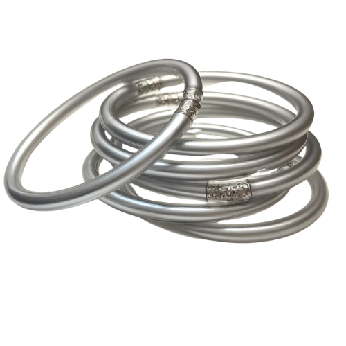 bracelets joncs bouddhiste argenté
