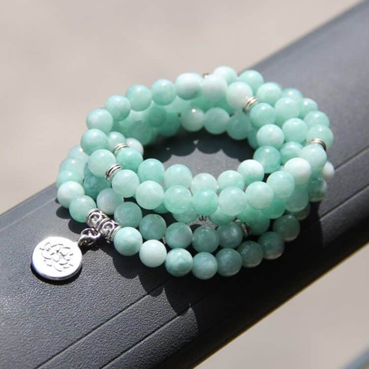 collier mala amazonite