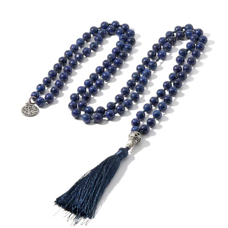 collier tibetain lapis lazuli