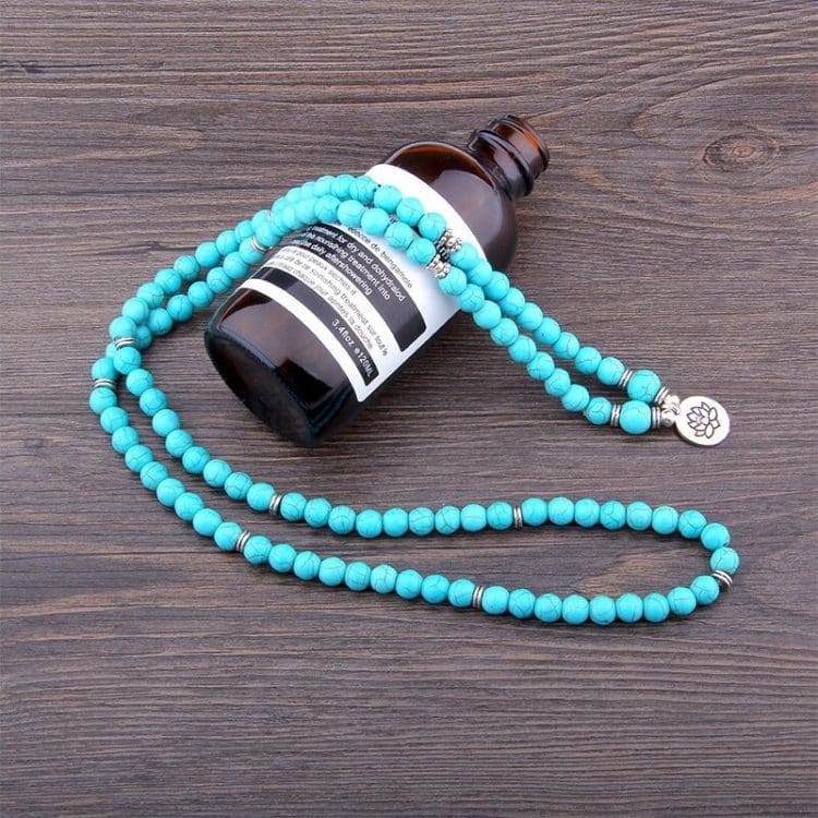 mala tibetain en turquoise