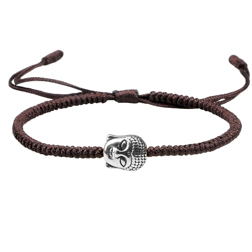 bracelet tibétain bouddhiste marron