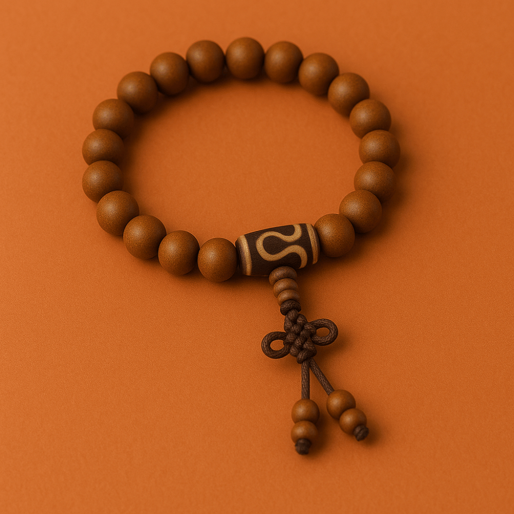 Bracelet tibétain bouddhiste en perles, cordon tressé ou mala poignet – Esprit Tibet Image