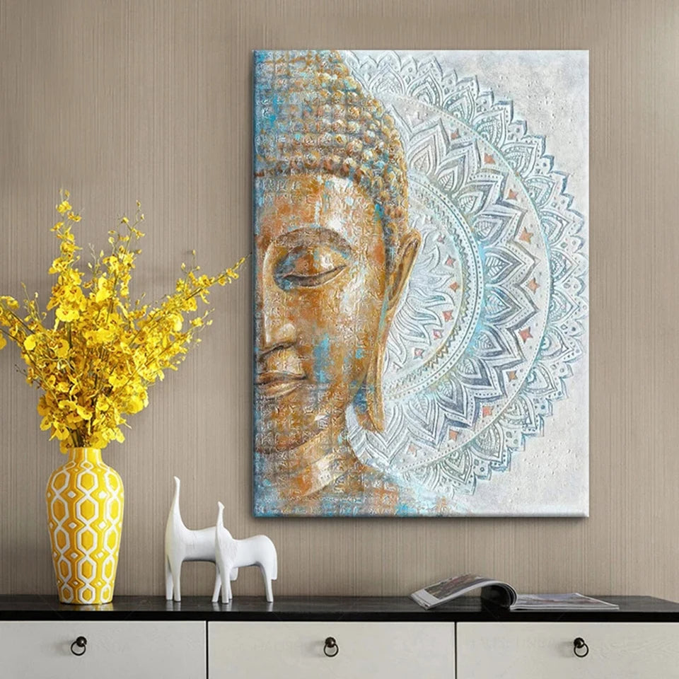 tableau bouddha mandala xxl