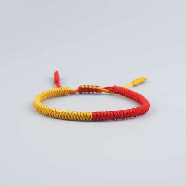 Bracelet De La Chance – Bicolore Orange Rouge