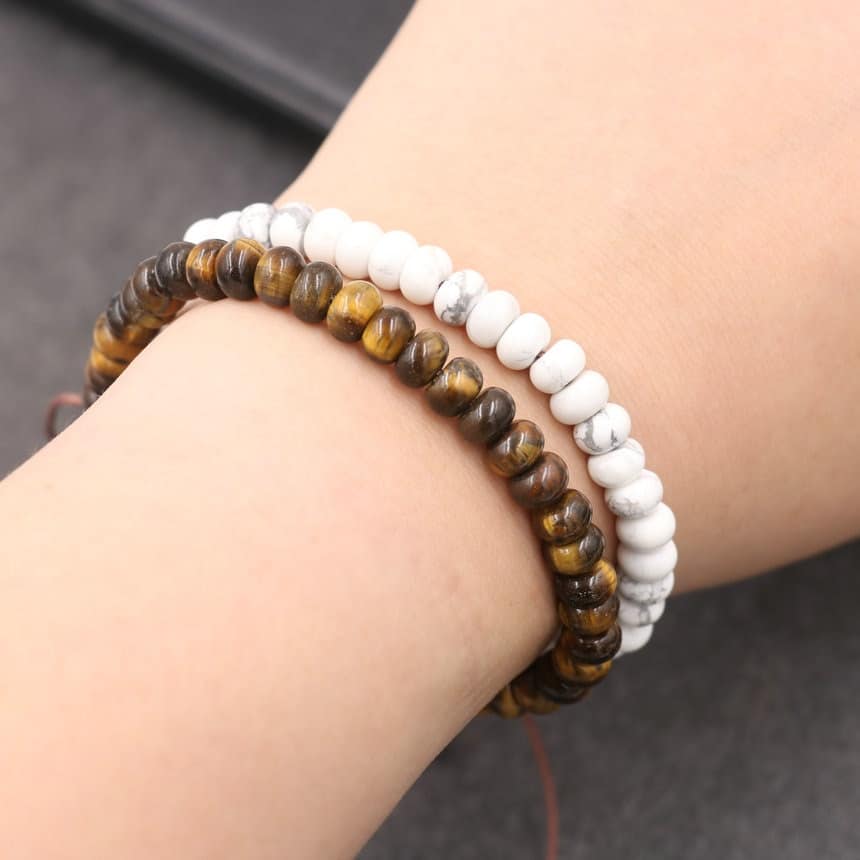 Bracelet De Perles De Boulier La Mode Hommes Indien Onyx Pierre Femmes Bracelet Chakra Chanceux Amiti 3
