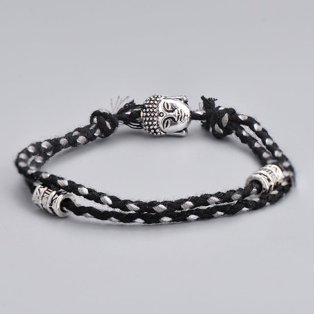 Ethnique Tib Tain Bouddha T Te Tiss E Amulette Multicolore Bracelets Bracelets Pour Femmes Hommes Fait 8.jpg 640x640 8