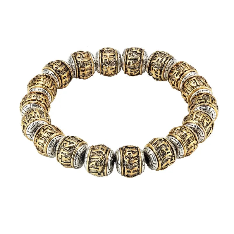 Bracelet tibétain bouddhiste en perles mantra Om