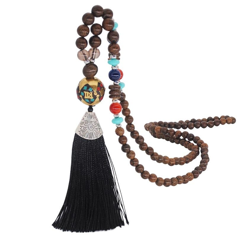 collier tibétain en agathe