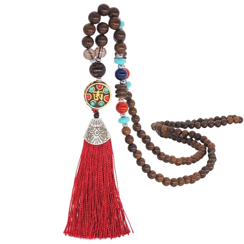 collier tibétain en agathe